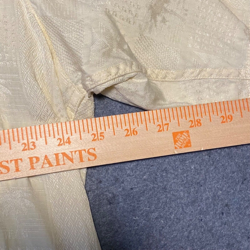 CARIBBEAN mens SILK Shirt XL YELLOW PINEAPPLE Lightweight OUTDOOR‎ COMFORT - Picture 8 of 9